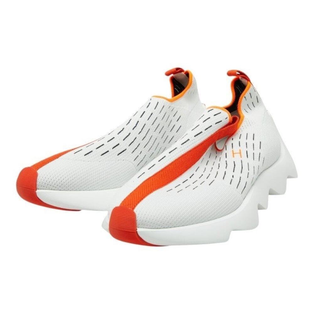 Hermes Eclair H Logo Fabric Sneakers White